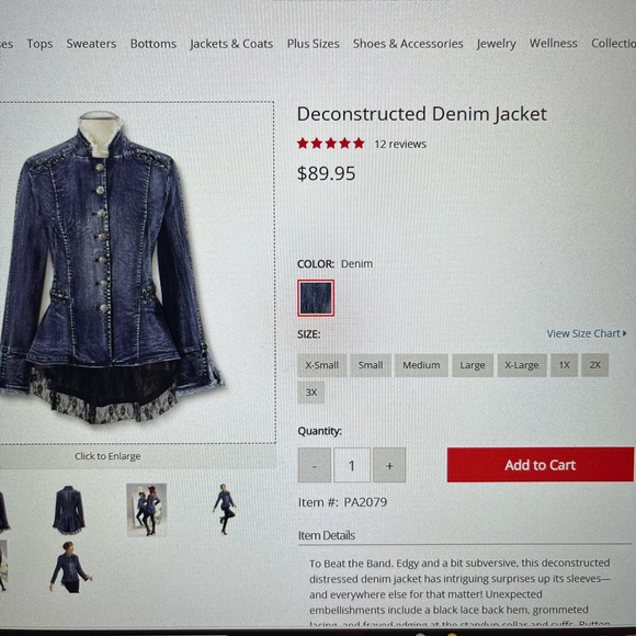 Pyramid Collection Denim Jacket - Picture 10 of 15